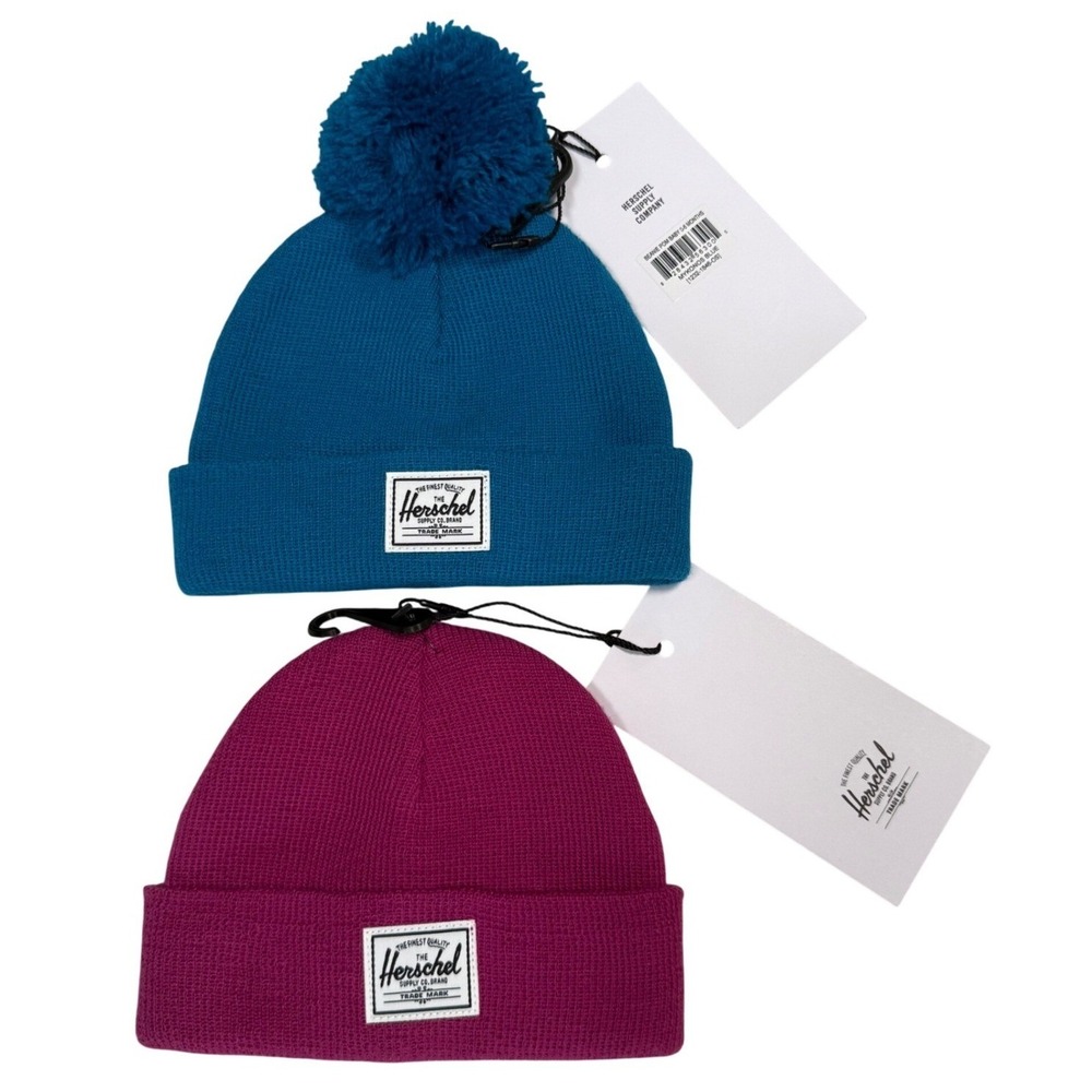 Herschel Supply‎ Co Baby Beanie Hat Bundle Twins 0-6 Months NWT Cozy Baby Shower